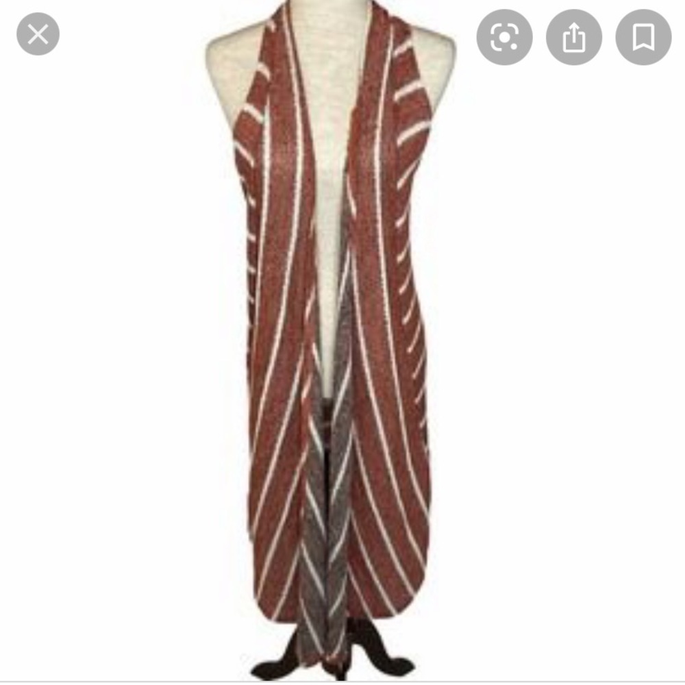 (S) I Love S&S, Inc. Sleeveless Cardigan